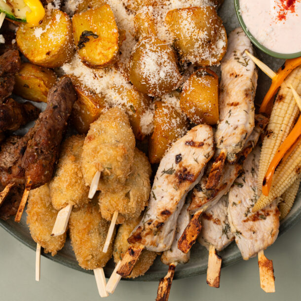 Platou cald finger food