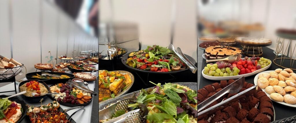 Bufet VIP la ATBS 2025 Romexpo - aperitive, legume la gratar si desert - catering Bucate pe Roate